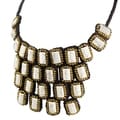 Mosaic Droplets Turquoise Statement Brass Necklace (Thailand)