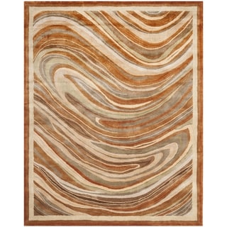 Find Cheap Price Martha Stewart Marble Swirl October Leaf Red Rug (8'6 x 11'6)