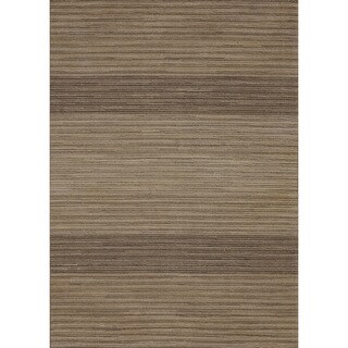 Hand-woven Carter Wool Mocha Rug (9'3 x 13)