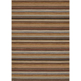 Hand-woven Carter Wool Multi Rug (5'0 x 7'6)