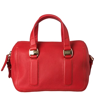 Salvatore Ferragamo Women's 'Arisa' Red Leather Satchel Handbag