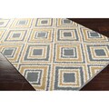 Hand-woven Tioga Gold Wool Rug (5' x 8')