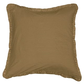 Cottage Home Dark Brown Ticking Euro Sham