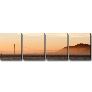 Low Price 'San Francisco at Dawn' Canvas Art (Set of 4)