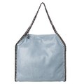 Stella McCartney 'Falabella' Small Light Blue Shaggy Deer Tote Bag
