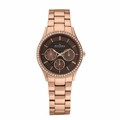 Skagen Women's Rose-goldtone Brown Chronograph Watch