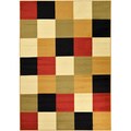 Paterson Collection Checkered Multi-color Area Rug (7'9 x 9'10)
