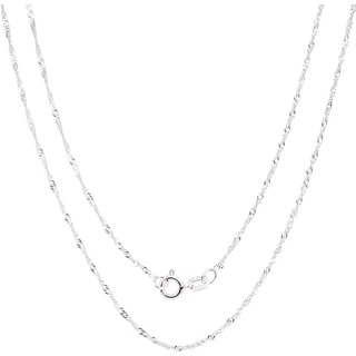 Fremada Italian Sterling Silver 1.22 mm Singapore Chain