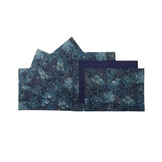 Rose Tree Blue Peony 18-inch Place Mats (Set of 6)