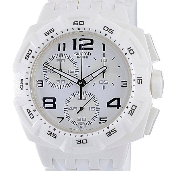 Swatch Women's White Dial Chronograph Watch - 15075407 - Overstock.com