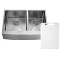 VIGO 36-inch Farmhouse Stainless Steel 16 Gauge Double Bowl Kitchen Sink