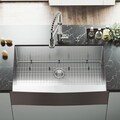 VIGO 36-inch Farmhouse Stainless Steel Kitchen Sink, Grid and Strainer