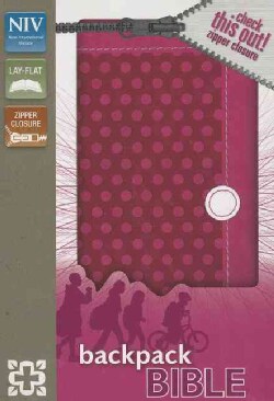 Holy Bible: New International Version, Polka Pink, Italian Duo-Tone, Zipper Closure, Leather Backpack Bible (Paperback)