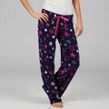 Stanzino Women's Navy Star Printed Plush Pajamas