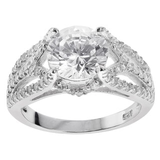 Tressa Sterling Silver Cubic Zirconia Engagement-style Ring