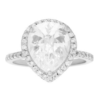 Tressa Sterling Silver Cubic Zirconia Engagement-style Ring