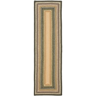 Hand-woven Country Living Reversible Blue Braided Rug (2'3 x 6')