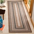 Hand-woven Country Living Reversible Brown Braided Rug (2'3 x 10')