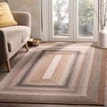 Hand-woven Country Living Reversible Brown Braided Rug (2'3 x 6')
