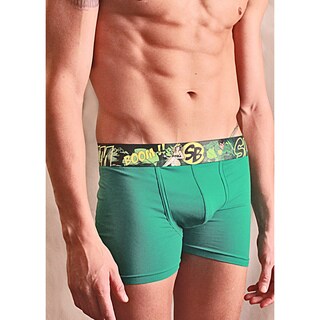 Rounderbum Men's 'Superbum' Cartoon Waistband Trunks
