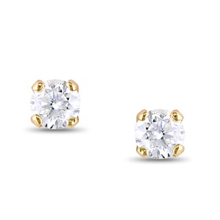 Miadora 14k Yellow Gold 14ct TDW Certified Diamond Earrings (G-H, I1 ...