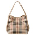 Burberry 'Canterbury' Small Beige Haymarket Check Tote Bag