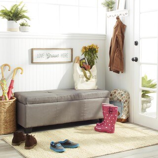 Hot Deal Vanderbilt Tufted Padded Hinged 48" x 19" Loveseat Storage Ottoman Bench