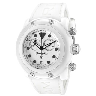 Glam Rock Women's 'Miami Beach' White Silicone Watch