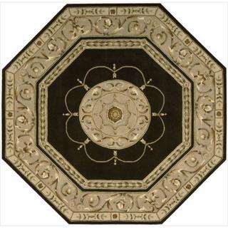 Hand-knotted Versailles Palace Brown Wool Rug (6' x 6')