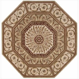Hand-knotted Versailles Palace Sage Wool Rug (6' x 6')