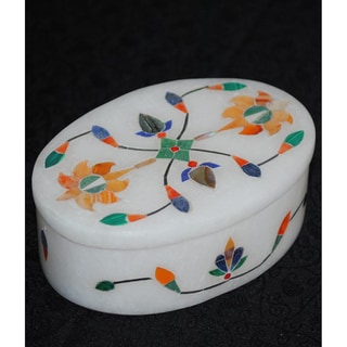 Marble Oval Jewelry Box (India)