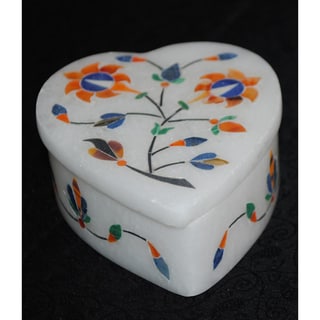 Marble Heart Shaped Jewelry Box (India)