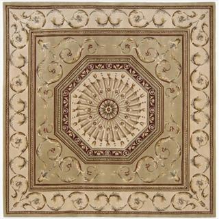 Hand-knotted Versailles Palace Sage Wool Rug (8' x 8')
