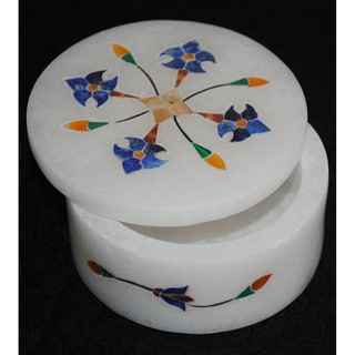 Marble Round Jewelry Box (India)