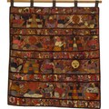 Brown Hand-Embroidered Mayan Tapestry (Guatemala)