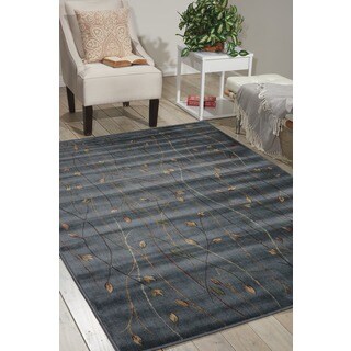 Cambridge Budding Vine Blue Rug (2' x 2'9)