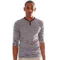 191 Unlimited Men's Slim Fit Striped Henley Tee