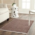 Hand-loomed Moroccan Brown Cotton Rug (2'6 x 4')