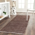 Hand-loomed Moroccan Brown Cotton Rug (2'3 x 7')