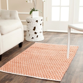 Hand-loomed Moroccan Orange Cotton Rug (2'6 x 4')