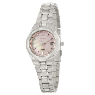 Seiko Women's 'Solar' Steel Solar-powered Mother of Pearl Watch