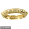 Beverly Hills Charm 14k Gold 1/8c TDW Diamond Textured Stackable Band