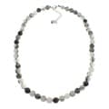 Pearlz Ocean Sterling Silver Black Rutilated Quartz or Garnet Necklace