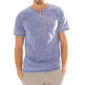 191 Unlimited Men's Slim Fit Burnout Henley Tee