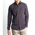 191 Unlimited Men's Slim Fit Stud Embellished Shirt