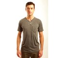 191 Unlimited Men's Slim Fit Burnout Henley Tee