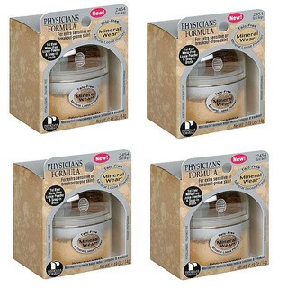 Physicians Formula Mineral Wear 2454 Sand Beige Powder (Pack of 4)