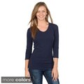Fashion Corner Women's Layering Three Quarter Sleeve Tee