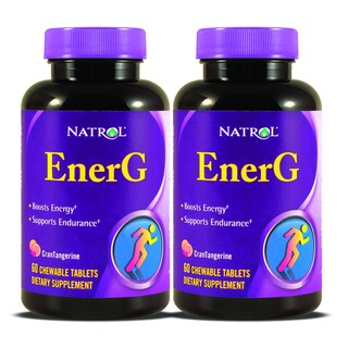 Natrol EnerG Chewable Tablets (120 Tablets) (Pack of 2)