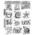 Tim Holtz Cling Rubber Stamp Set Mini Blueprints